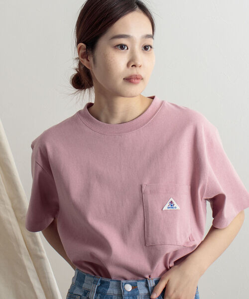 GEVACO（ゲバコ）の「【GEVACO/ゲバコ】オープンエンド度詰め天竺 半袖ポケット付きTシャツ（Tシャツ/カットソー・メンズ・ホワイト/ベージュ/ネイビー/サックスブルー/ピンク・SMALL/MEDIUM/LARGE）」の6枚目の写真