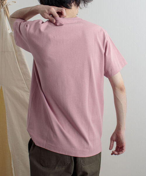 GEVACO（ゲバコ）の「【GEVACO/ゲバコ】オープンエンド度詰め天竺 半袖ポケット付きTシャツ（Tシャツ/カットソー・メンズ・ホワイト/ベージュ/ネイビー/サックスブルー/ピンク・SMALL/MEDIUM/LARGE）」の13枚目の写真