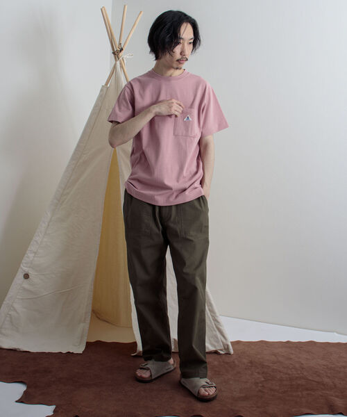 GEVACO（ゲバコ）の「【GEVACO/ゲバコ】オープンエンド度詰め天竺 半袖ポケット付きTシャツ（Tシャツ/カットソー・メンズ・ホワイト/ベージュ/ネイビー/サックスブルー/ピンク・SMALL/MEDIUM/LARGE）」の15枚目の写真