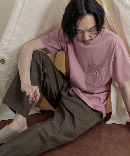 GEVACO（ゲバコ）の「【GEVACO/ゲバコ】オープンエンド度詰め天竺 半袖ポケット付きTシャツ（Tシャツ/カットソー・メンズ・ホワイト/ベージュ/ネイビー/サックスブルー/ピンク・SMALL/MEDIUM/LARGE）」の17枚目の写真