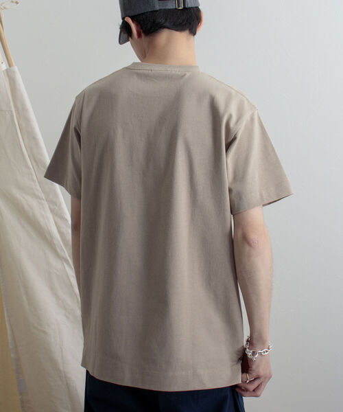 GEVACO（ゲバコ）の「【GEVACO/ゲバコ】オープンエンド度詰め天竺 半袖ポケット付きTシャツ（Tシャツ/カットソー・メンズ・ホワイト/ベージュ/ネイビー/サックスブルー/ピンク・SMALL/MEDIUM/LARGE）」の22枚目の写真