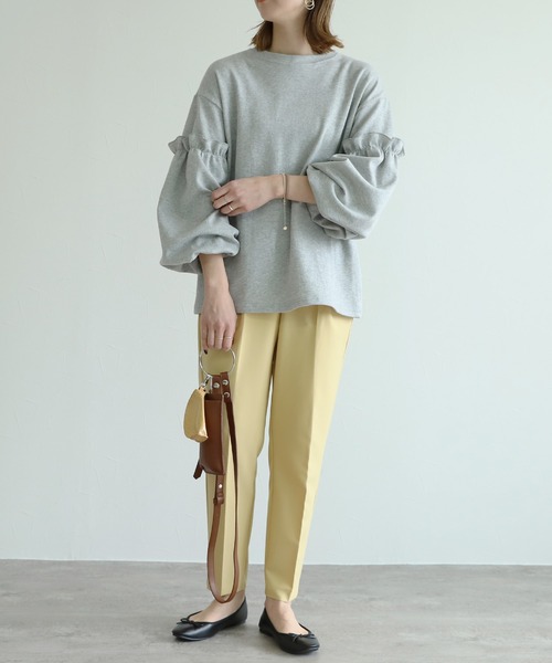 reca（レカ）の「ボリューム袖カットソー（Tシャツ/カットソー・レディース・グレー/グレイッシュベージュ/チャコール・FREE）」の5枚目の写真