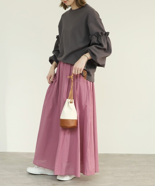 reca（レカ）の「ボリューム袖カットソー（Tシャツ/カットソー・レディース・グレー/グレイッシュベージュ/チャコール・FREE）」の11枚目の写真