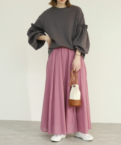 reca（レカ）の「ボリューム袖カットソー（Tシャツ/カットソー・レディース・グレー/グレイッシュベージュ/チャコール・FREE）」の12枚目の写真