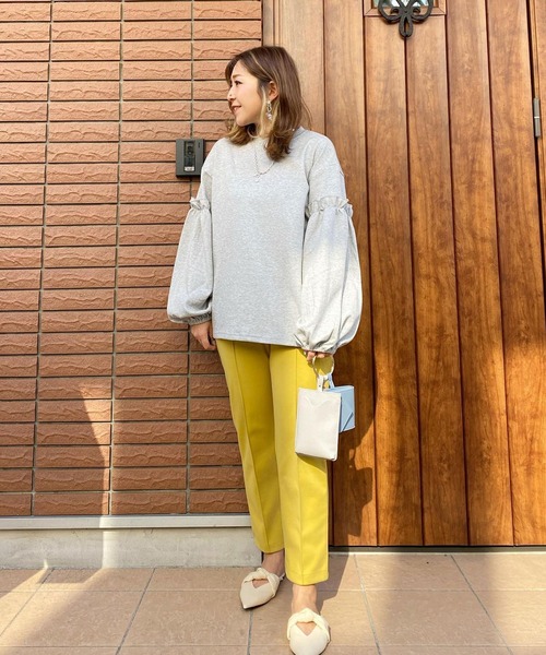 reca（レカ）の「ボリューム袖カットソー（Tシャツ/カットソー・レディース・グレー/グレイッシュベージュ/チャコール・FREE）」の18枚目の写真