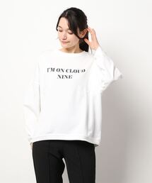 Samansa Mos2 blue | 裏毛ロゴスウェット(スウェット)