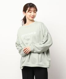 Samansa Mos2 blue | 裏毛ロゴスウェット(スウェット)