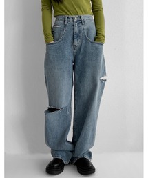 Over damage denims / オーバーダメージデニム