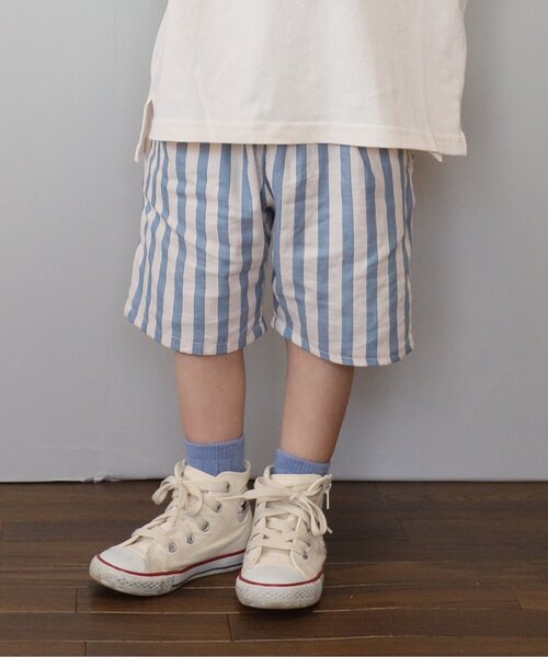 BREEZE（ブリーズ）の「WEB限定 シェフショーツ（その他パンツ・キッズ・インディゴブルー/チャコール/チェック/キャメル/ブラック/ストライプ/キナリ/カモフラージュ/ベージュ・100/80/130/90/140/110/120）」の8枚目の写真