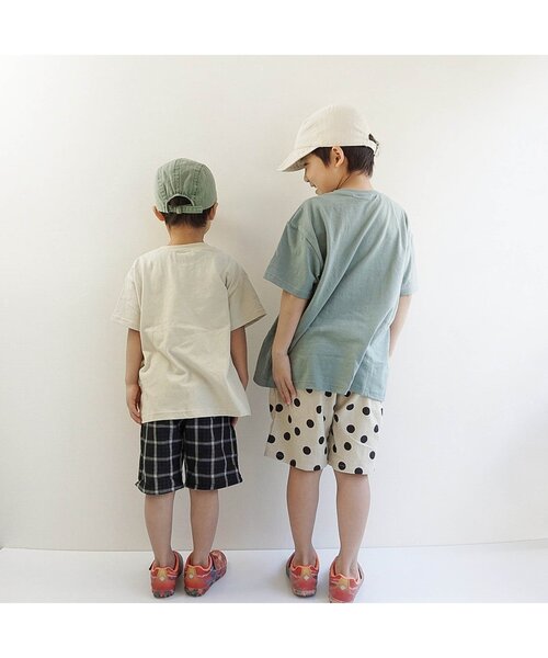 BREEZE（ブリーズ）の「WEB限定 シェフショーツ（その他パンツ・キッズ・インディゴブルー/チャコール/チェック/キャメル/ブラック/ストライプ/キナリ/カモフラージュ/ベージュ・100/80/130/90/140/110/120）」の11枚目の写真
