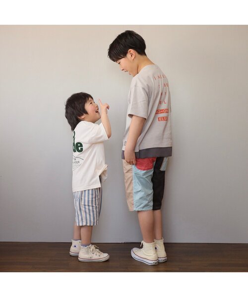 BREEZE（ブリーズ）の「WEB限定 シェフショーツ（その他パンツ・キッズ・インディゴブルー/チャコール/チェック/キャメル/ブラック/ストライプ/キナリ/カモフラージュ/ベージュ・100/80/130/90/140/110/120）」の16枚目の写真