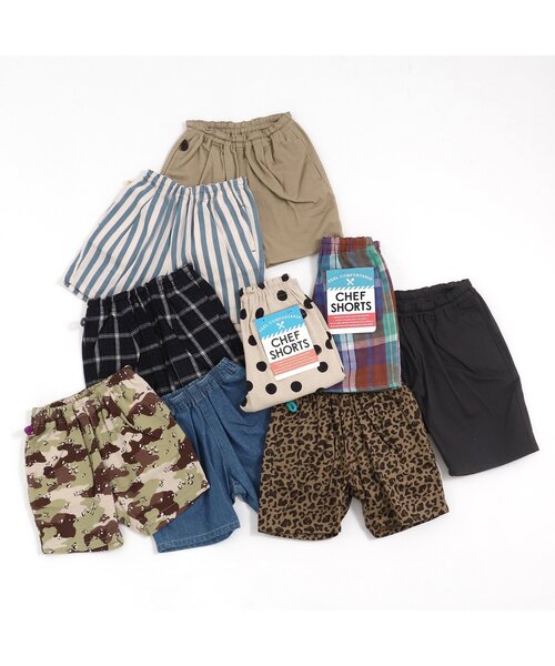 BREEZE（ブリーズ）の「WEB限定 シェフショーツ（その他パンツ・キッズ・インディゴブルー/チャコール/チェック/キャメル/ブラック/ストライプ/キナリ/カモフラージュ/ベージュ・100/80/130/90/140/110/120）」の17枚目の写真