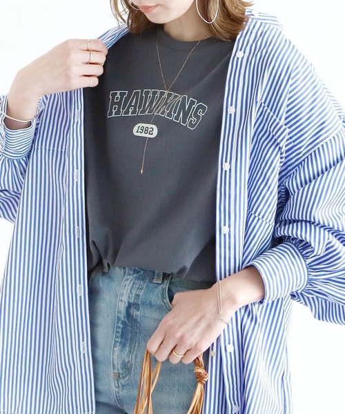 reca(レカ)の「アーチロゴプリントTシャツ(Tシャツ/カットソー・レディース・グレー/ピンク/ブルー/クリーム・FREE)」の18枚目の写真