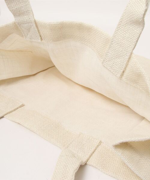 coca（coca）（コカ）の「ロゴプリントジュートバッグバッグ（トートバッグ・レディース・アイボリー・ONE SIZE）」の13枚目の写真