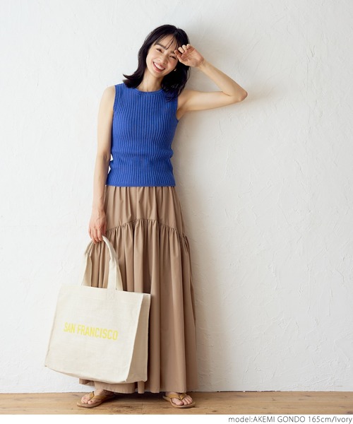 coca（coca）（コカ）の「ロゴプリントジュートバッグバッグ（トートバッグ・レディース・アイボリー・ONE SIZE）」の8枚目の写真