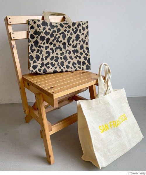 coca（coca）（コカ）の「ロゴプリントジュートバッグバッグ（トートバッグ・レディース・アイボリー・ONE SIZE）」の10枚目の写真