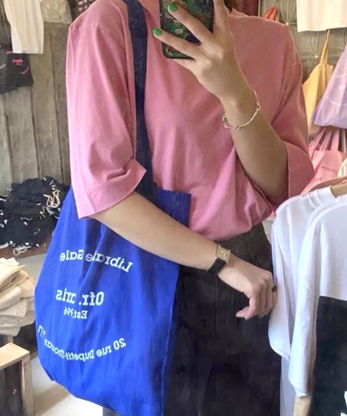 ammy.（エイミードット）の「【 ammy. / エイミードット 】 韓国風 ロゴ トートバッグ（トートバッグ・レディース・ブルー/レッド/ネイビー/グレー/ブラック/イエロー/オレンジ/ダークベージュ/グリーン/パープル/ワインレッド/ホワイト・FREE）」の16枚目の写真