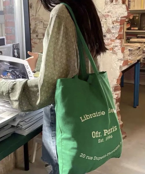 ammy.（エイミードット）の「【 ammy. / エイミードット 】 韓国風 ロゴ トートバッグ（トートバッグ・レディース・ブルー/レッド/ネイビー/グレー/ブラック/イエロー/オレンジ/ダークベージュ/グリーン/パープル/ワインレッド/ホワイト・FREE）」の17枚目の写真