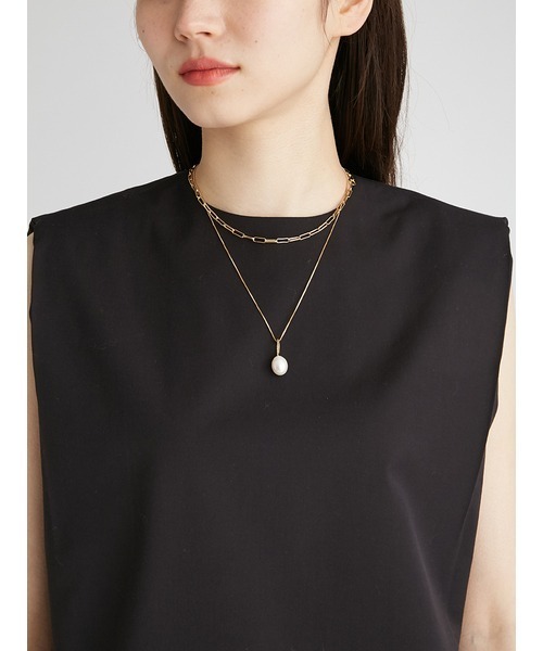 Mila Owen（ミラオーウェン）の「スクエアチェーンネックレス（ネックレス・レディース・シルバー/ゴールド・FREE）」の5枚目の写真