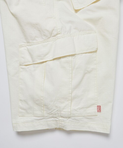 HINSON（ヒンソン）の「HINSON/ヒンソン 別注 CARGO SHORTS/カーゴ ショーツ/6ポケットパンツ（カーゴパンツ・メンズ・ブラック/オリーブ/グリーン系その他/オフホワイト・SMALL/MEDIUM/LARGE）」の9枚目の写真