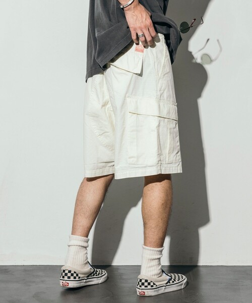 HINSON（ヒンソン）の「HINSON/ヒンソン 別注 CARGO SHORTS/カーゴ ショーツ/6ポケットパンツ（カーゴパンツ・メンズ・ブラック/オリーブ/グリーン系その他/オフホワイト・SMALL/MEDIUM/LARGE）」の18枚目の写真