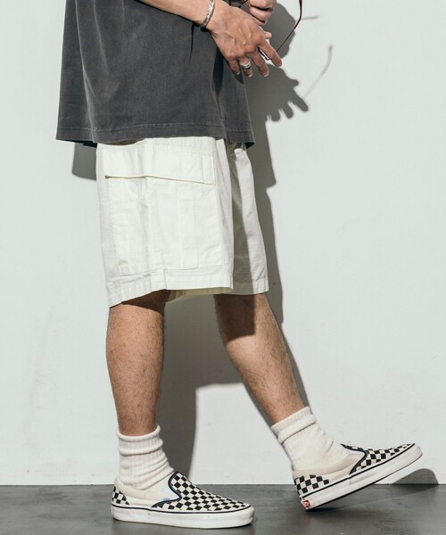 HINSON（ヒンソン）の「HINSON/ヒンソン 別注 CARGO SHORTS/カーゴ ショーツ/6ポケットパンツ（カーゴパンツ・メンズ・ブラック/オリーブ/グリーン系その他/オフホワイト・SMALL/MEDIUM/LARGE）」の19枚目の写真