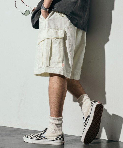 HINSON（ヒンソン）の「HINSON/ヒンソン 別注 CARGO SHORTS/カーゴ ショーツ/6ポケットパンツ（カーゴパンツ・メンズ・ブラック/オリーブ/グリーン系その他/オフホワイト・SMALL/MEDIUM/LARGE）」の21枚目の写真