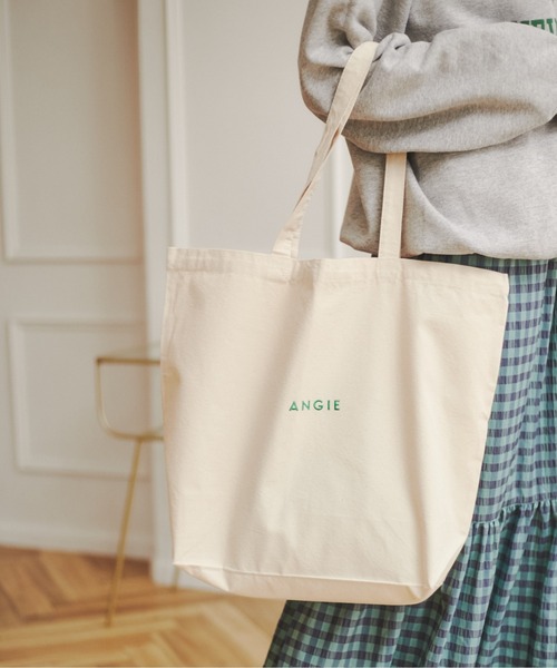 ANGIE（アンジー）の「ANGIEロゴトートバック（トートバッグ・レディース・ホワイト×レッド/ホワイト×ブルー/ホワイト×グリーン/ホワイト×ブラック/レッド系その他/ブルー系その他/グリーン系その他/ブラック系その他・FREE）」の3枚目の写真