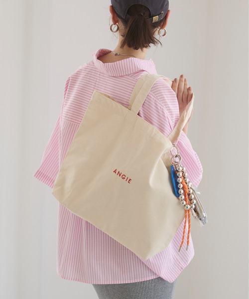 ANGIE（アンジー）の「ANGIEロゴトートバック（トートバッグ・レディース・ホワイト×レッド/ホワイト×ブルー/ホワイト×グリーン/ホワイト×ブラック/レッド系その他/ブルー系その他/グリーン系その他/ブラック系その他・FREE）」の8枚目の写真