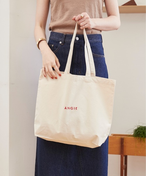 ANGIE(アンジー)の「【A4サイズ収納可】ANGIE ロゴ 刺繍 トートバッグ(トートバッグ・レディース・ホワイト×レッド/ホワイト×ブルー/ホワイト×グリーン/ホワイト×ブラック/レッド系その他/ブルー系その他/グリーン系その他/ブラック系その他・FREE)」の21枚目の写真