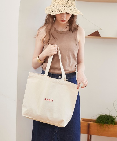 ANGIE(アンジー)の「【A4サイズ収納可】ANGIE ロゴ 刺繍 トートバッグ(トートバッグ・レディース・ホワイト×レッド/ホワイト×ブルー/ホワイト×グリーン/ホワイト×ブラック/レッド系その他/ブルー系その他/グリーン系その他/ブラック系その他・FREE)」の22枚目の写真