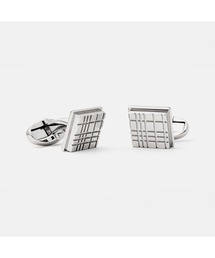 BURBERRY PALLADIUM PLATE CHECK ENGRAVE SQUARE CUFF LINKS バーバリー パラジウムプレート チェック エングレイブ スクエア カフリンクス