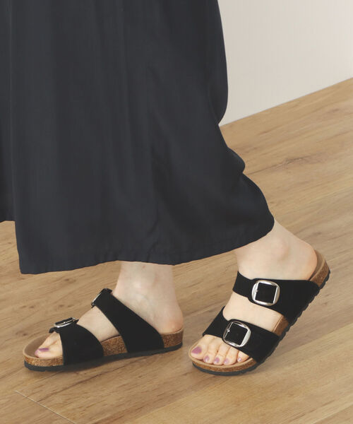 BEAMS HEART（ビームスハート）の「BEAMS HEART / ダブルベルトバックル サンダル（サンダル・レディース・ホワイト/ブラック/ベージュ・SMALL/MEDIUM/LARGE）」の18枚目の写真