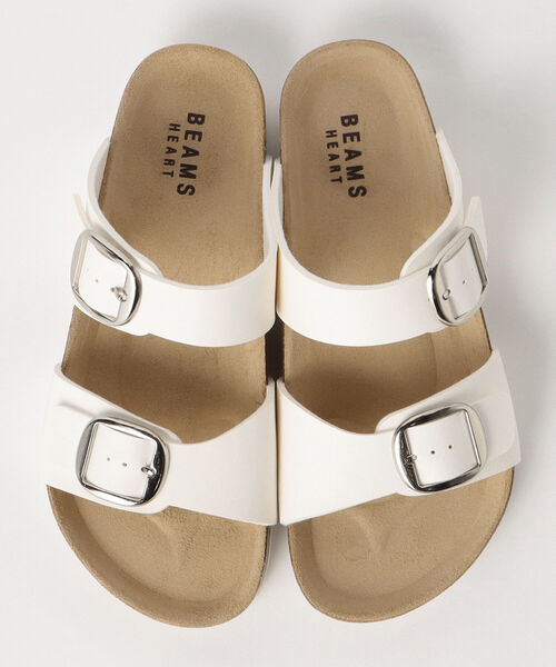 BEAMS HEART（ビームスハート）の「BEAMS HEART / ダブルベルトバックル サンダル（サンダル・レディース・ホワイト/ブラック/ベージュ・SMALL/MEDIUM/LARGE）」の7枚目の写真