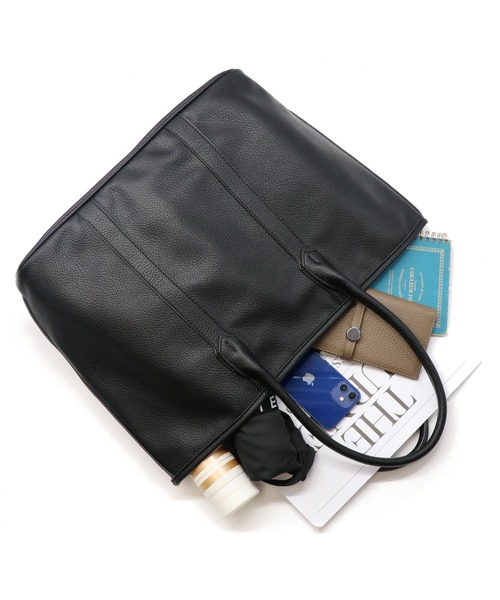 GUSCIO UOMO(グッシオ ウォーモ)の「【グッシオ ウォーモ】PUレザー トートバッグ 軽量 通勤通学(ビジネスバッグ・メンズ・ブラック/カーキ/グリーン・FREE)」の9枚目の写真