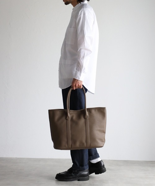 GUSCIO UOMO(グッシオ ウォーモ)の「【グッシオ ウォーモ】PUレザー トートバッグ 軽量 通勤通学(ビジネスバッグ・メンズ・ブラック/カーキ/グリーン・FREE)」の22枚目の写真
