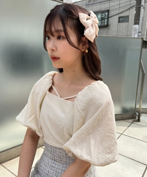 one after another NICE CLAUP（ワンアフターアナザーナイスクラップ）の「ミニリボンバレッタ2個セット（バレッタ/ヘアクリップ・レディース・ブラック/ライトベージュ・FREE）」の13枚目の写真