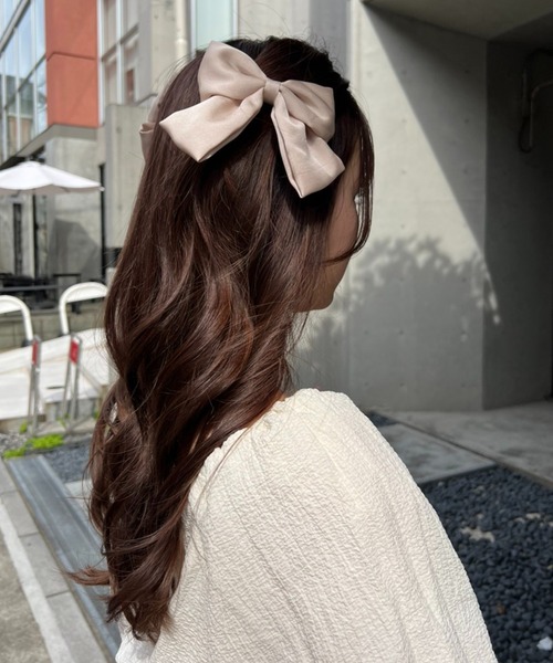 one after another NICE CLAUP（ワンアフターアナザーナイスクラップ）の「ミニリボンバレッタ2個セット（バレッタ/ヘアクリップ・レディース・ブラック/ライトベージュ・FREE）」の12枚目の写真