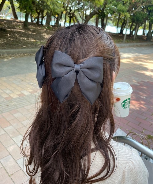 one after another NICE CLAUP（ワンアフターアナザーナイスクラップ）の「ミニリボンバレッタ2個セット（バレッタ/ヘアクリップ・レディース・ブラック/ライトベージュ・FREE）」の14枚目の写真