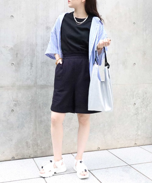 HONEYSUCKLE ROSE（ハニーサックルローズ）の「【HONEYSUCKLE ROSE】メンアサタックショーツ（その他パンツ・レディース・キナリ/ネイビー・L/M）」の7枚目の写真