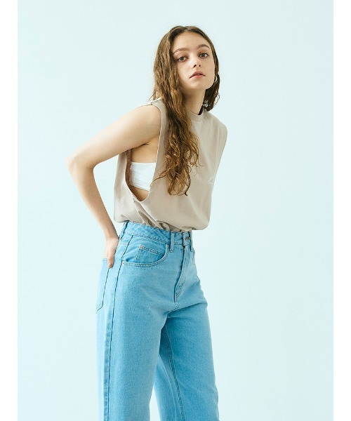 ENVYM（アンビー）の「ルーズロゴＮ／ＳＴＥＥ（Tシャツ/カットソー・レディース・ホワイト/ベージュ/ブラック・FREE）」の3枚目の写真