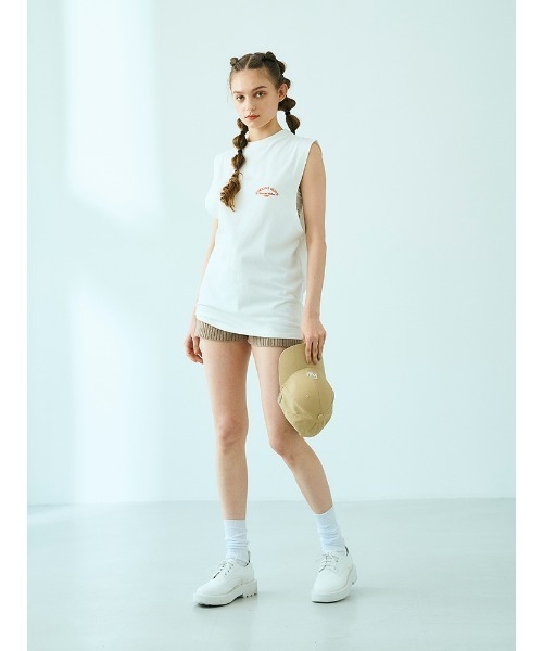 ENVYM（アンビー）の「ルーズロゴＮ／ＳＴＥＥ（Tシャツ/カットソー・レディース・ホワイト/ベージュ/ブラック・FREE）」の6枚目の写真