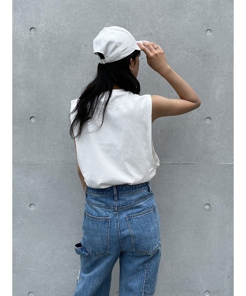 ENVYM（アンビー）の「ルーズロゴＮ／ＳＴＥＥ（Tシャツ/カットソー・レディース・ホワイト/ベージュ/ブラック・FREE）」の12枚目の写真