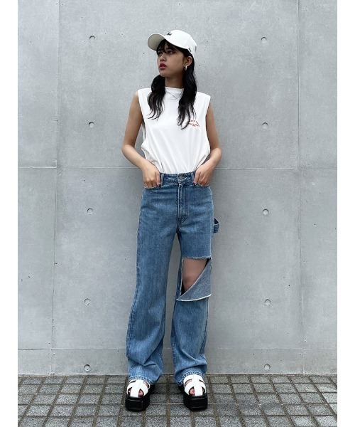 ENVYM（アンビー）の「ルーズロゴＮ／ＳＴＥＥ（Tシャツ/カットソー・レディース・ホワイト/ベージュ/ブラック・FREE）」の13枚目の写真