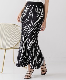 Julia Boutique | ニュアンス柄マーメイドニットスカート/22172(スカート)