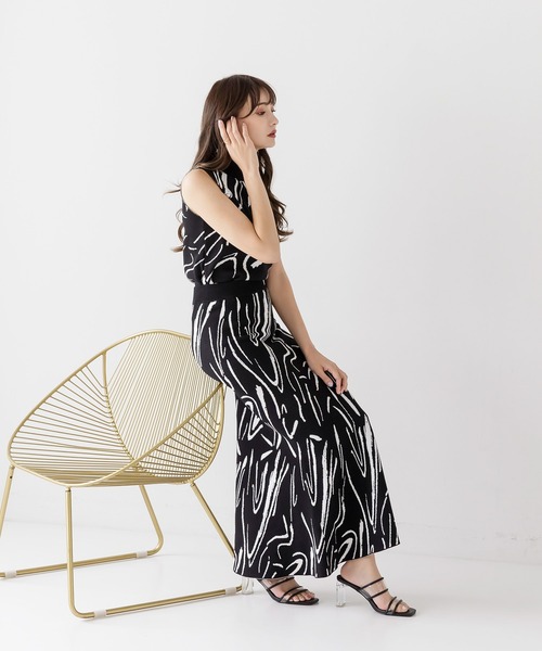 Julia Boutique（ジュリアブティック）の「ニュアンス柄マーメイドニットスカート/22172（スカート・レディース・ブラック/ピンク/モカ・ONE）」の8枚目の写真