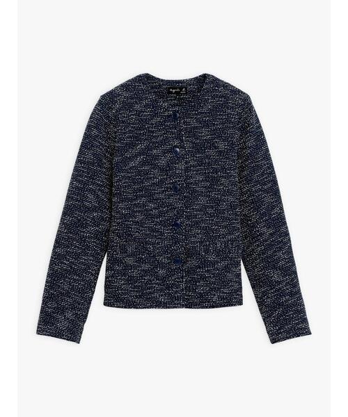 新品未使用　agnes.b JW63 VESTE　ウールノーカラージャケット agnes b.（アニエスベー）の「【Outlet】JW63 VESTE ノーカラー