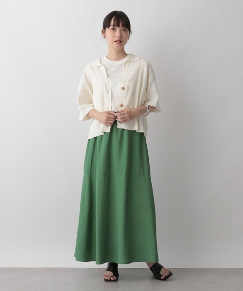 LOWRYS FARM（ローリーズファーム）の「スキッパーショートカーディガン　298155（カーディガン/ボレロ・レディース・ホワイト/アイボリー/ブラック/グリーン・MEDIUM/LARGE）」の11枚目の写真