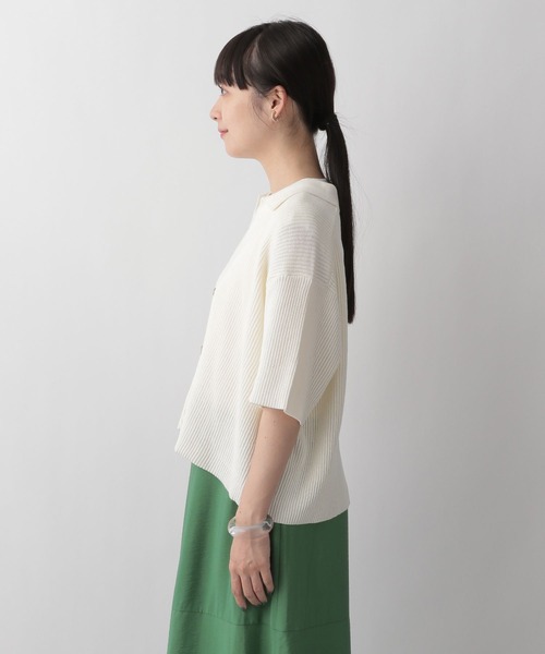 LOWRYS FARM（ローリーズファーム）の「スキッパーショートカーディガン　298155（カーディガン/ボレロ・レディース・ホワイト/アイボリー/ブラック/グリーン・MEDIUM/LARGE）」の16枚目の写真