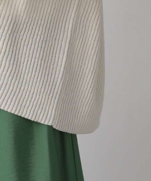 LOWRYS FARM（ローリーズファーム）の「スキッパーショートカーディガン　298155（カーディガン/ボレロ・レディース・ホワイト/アイボリー/ブラック/グリーン・MEDIUM/LARGE）」の7枚目の写真